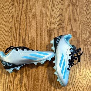 Adidas MESSI Kids Soccer Cleats - Silver and Blue
